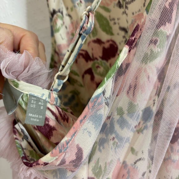 ASOS tulle midi dress in floral print - Picture 8 of 13